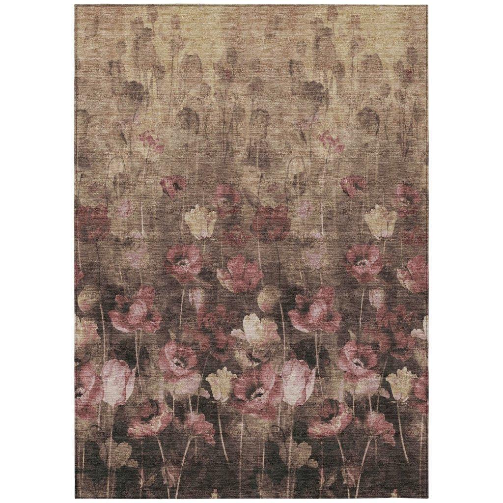 LOOMLAN Rugs Aurora Taupe Washable Indoor-Outdoor Rug