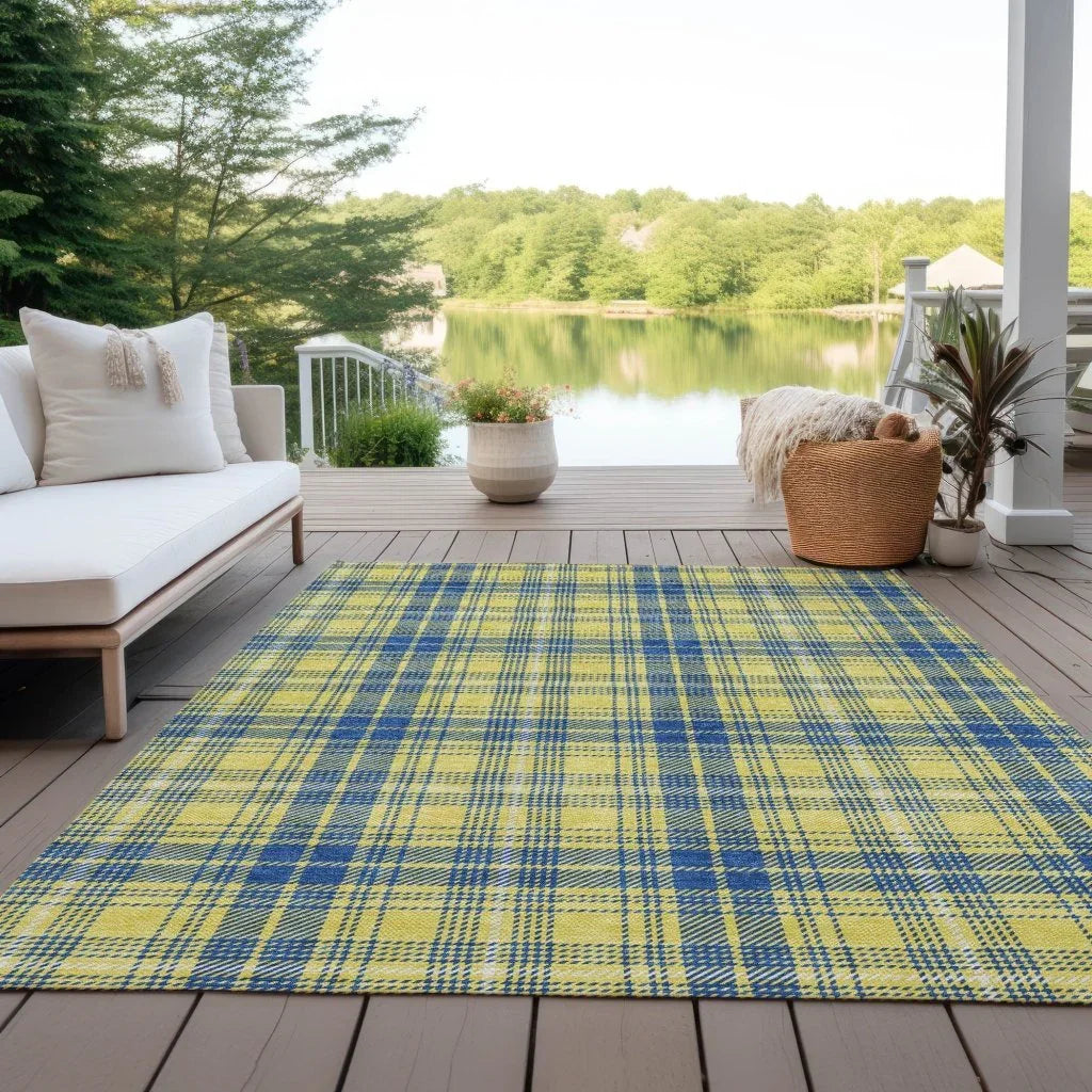 LOOMLAN Rugs Aurora Yellow Washable Indoor-Outdoor Rug
