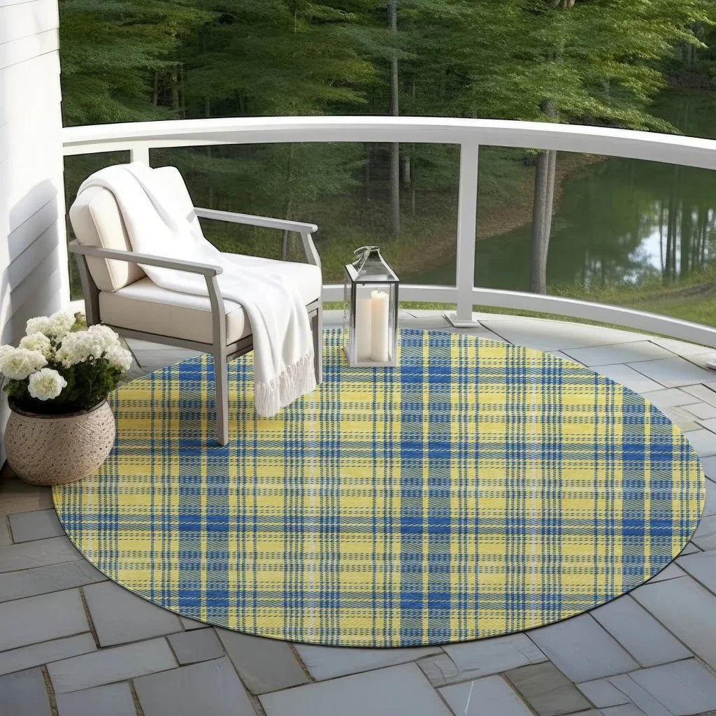 LOOMLAN Rugs Aurora Yellow Washable Indoor-Outdoor Rug