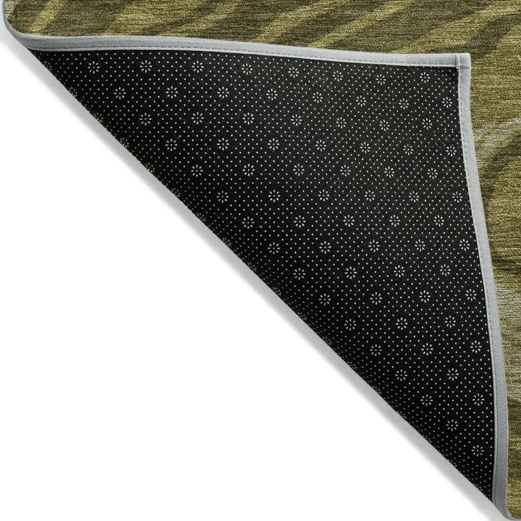 LOOMLAN Rugs Avelia Green Washable Indoor-Outdoor Rug