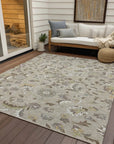 LOOMLAN Rugs Aveline Brown Washable Indoor-Outdoor Rug
