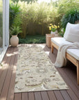LOOMLAN Rugs Aveline Brown Washable Indoor-Outdoor Rug
