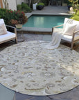 LOOMLAN Rugs Aveline Brown Washable Indoor-Outdoor Rug