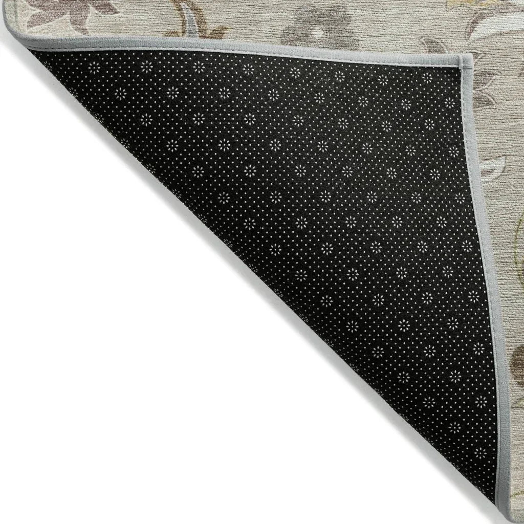LOOMLAN Rugs Aveline Brown Washable Indoor-Outdoor Rug