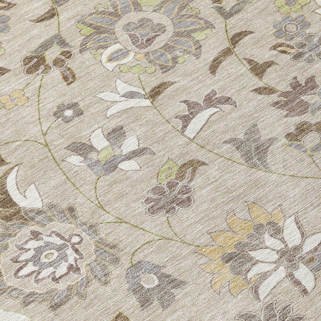 LOOMLAN Rugs Aveline Brown Washable Indoor-Outdoor Rug