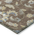 LOOMLAN Rugs Aveline Chocolate Washable Indoor-Outdoor Rug