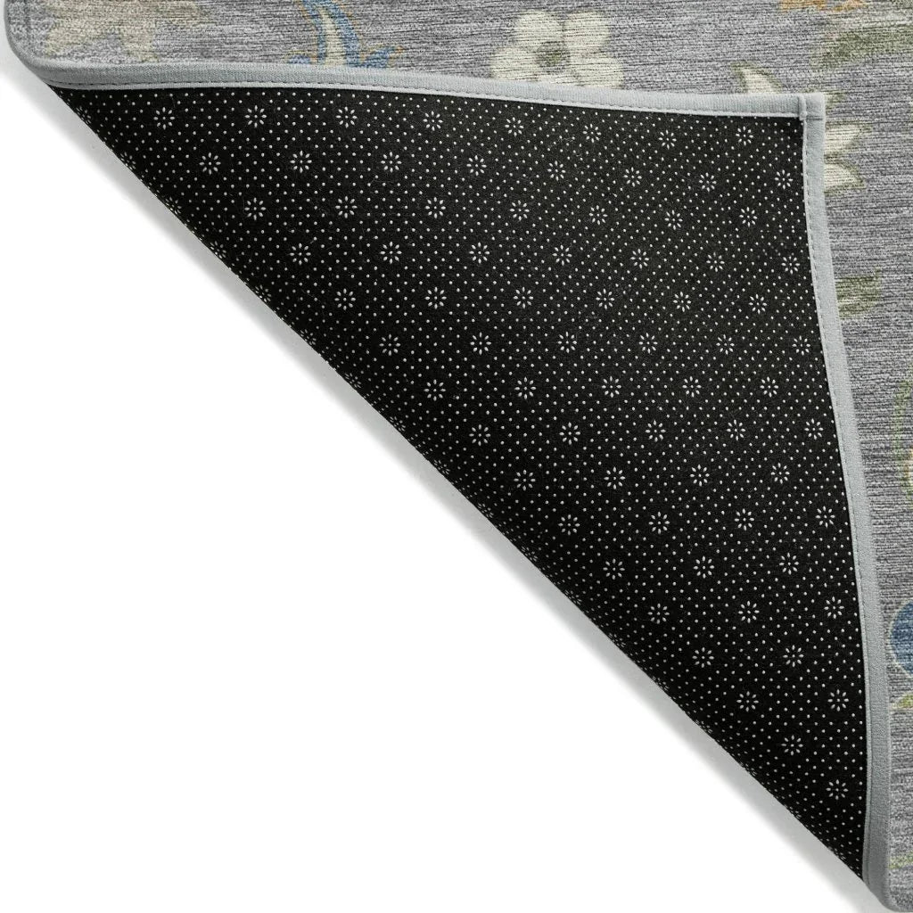LOOMLAN Rugs Aveline Gray Washable Indoor-Outdoor Rug