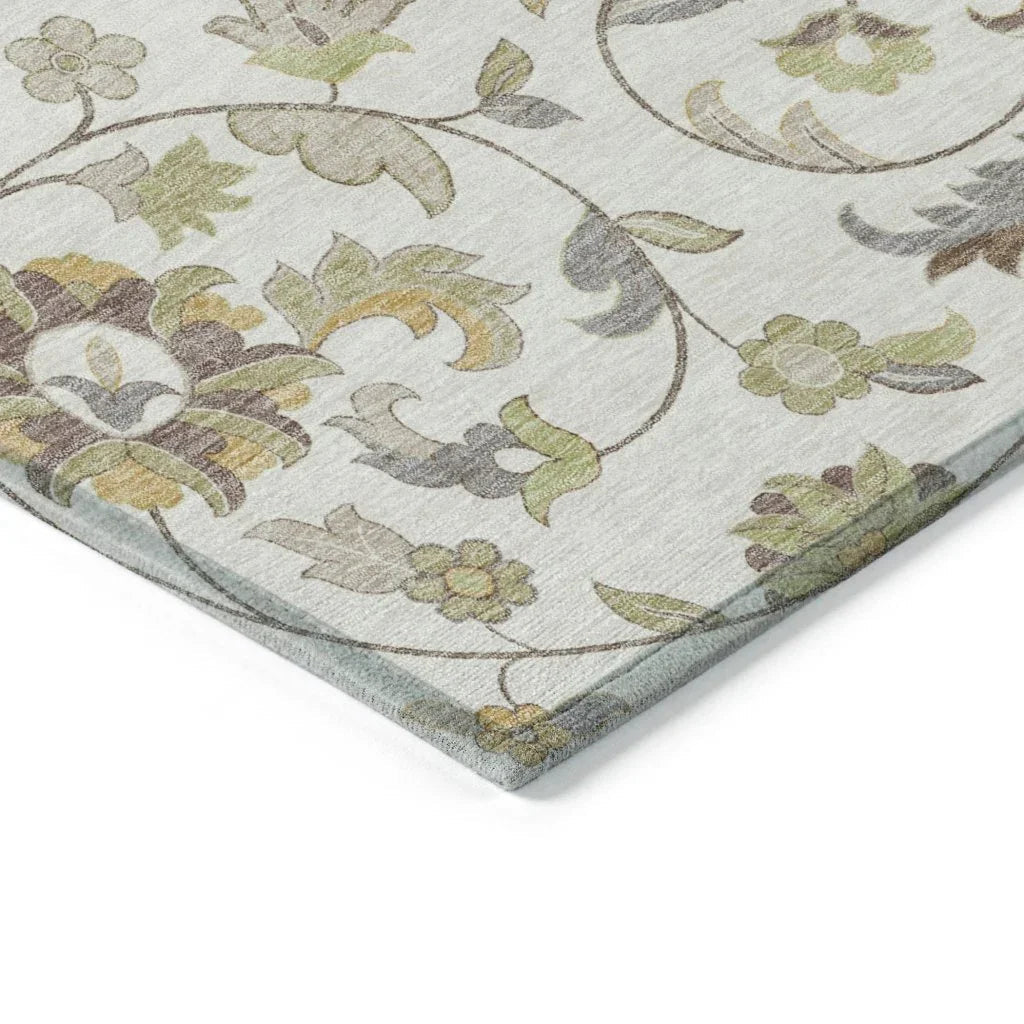 LOOMLAN Rugs Aveline Ivory Washable Indoor-Outdoor Rug