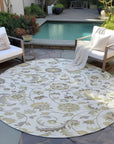 LOOMLAN Rugs Aveline Ivory Washable Indoor-Outdoor Rug