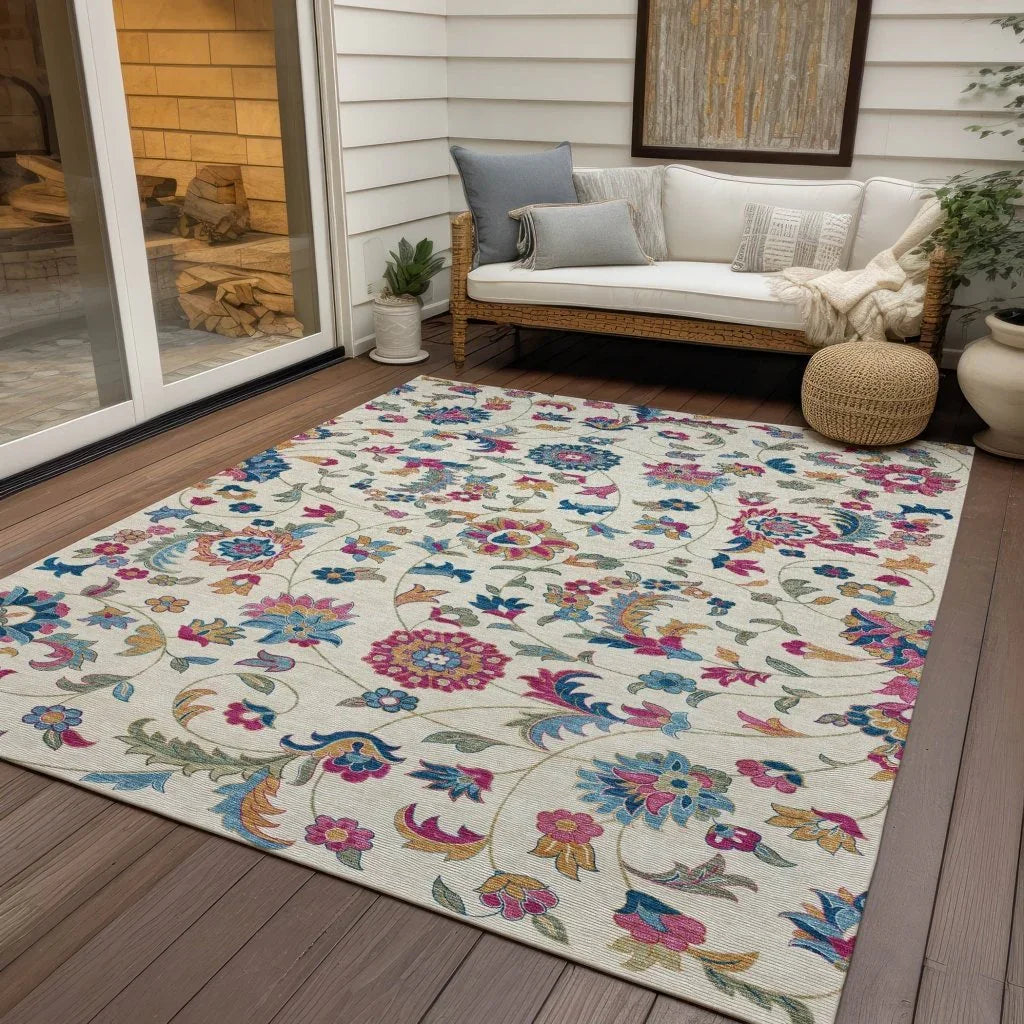 LOOMLAN Rugs Aveline Linen Washable Indoor-Outdoor Rug