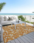 LOOMLAN Rugs Aveline Orange Washable Indoor-Outdoor Rug
