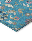 LOOMLAN Rugs Aveline Teal Washable Indoor-Outdoor Rug