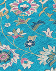 LOOMLAN Rugs Aveline Teal Washable Indoor-Outdoor Rug