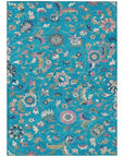 LOOMLAN Rugs Aveline Teal Washable Indoor-Outdoor Rug