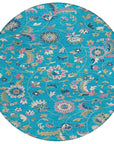 LOOMLAN Rugs Aveline Teal Washable Indoor-Outdoor Rug