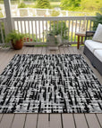 LOOMLAN Rugs Ayani Black Washable Indoor-Outdoor Rug