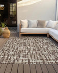 LOOMLAN Rugs Ayani Brown Washable Indoor-Outdoor Rug