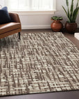 LOOMLAN Rugs Ayani Brown Washable Indoor-Outdoor Rug