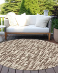 LOOMLAN Rugs Ayani Brown Washable Indoor-Outdoor Rug