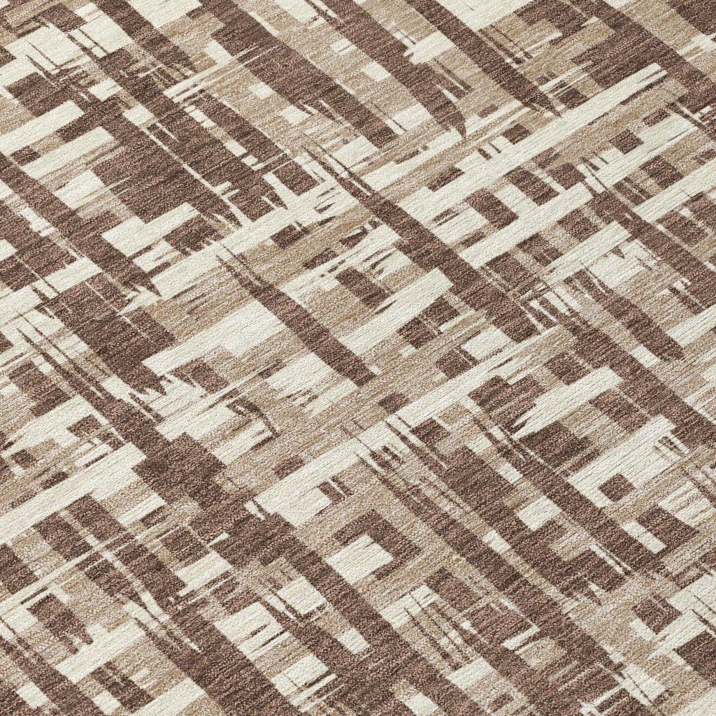 LOOMLAN Rugs Ayani Brown Washable Indoor-Outdoor Rug