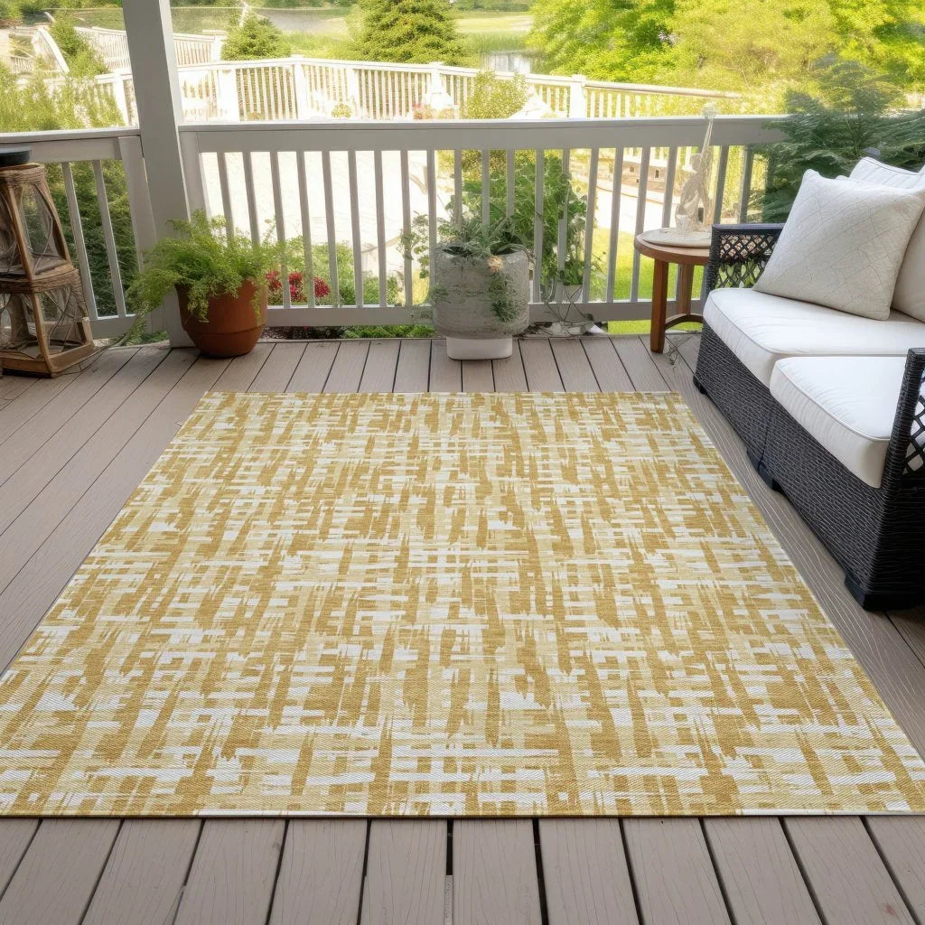 LOOMLAN Rugs Ayani Gold Washable Indoor-Outdoor Rug