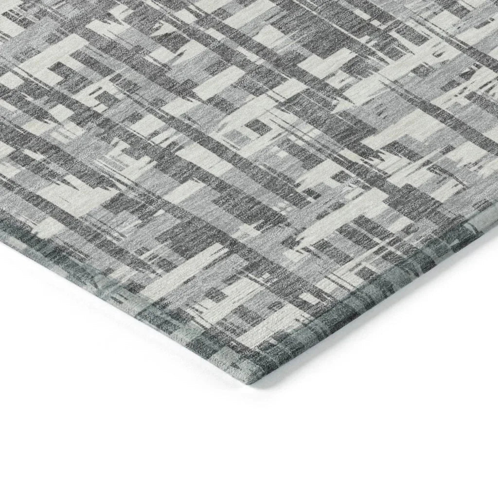 LOOMLAN Rugs Ayani Gray Washable Indoor-Outdoor Rug