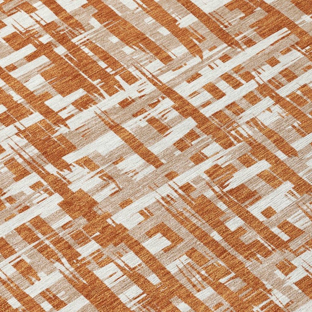 LOOMLAN Rugs Ayani Orange Washable Indoor-Outdoor Rug