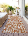 LOOMLAN Rugs Ayani Orange Washable Indoor-Outdoor Rug