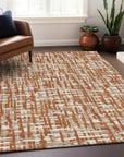 LOOMLAN Rugs Ayani Orange Washable Indoor-Outdoor Rug