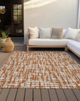 LOOMLAN Rugs Ayani Orange Washable Indoor-Outdoor Rug
