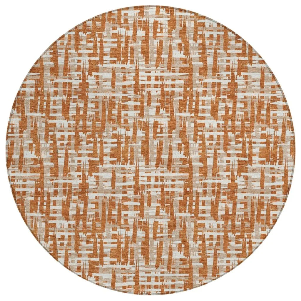 LOOMLAN Rugs Ayani Orange Washable Indoor-Outdoor Rug