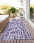 LOOMLAN Rugs Ayani Purple Washable Indoor-Outdoor Rug