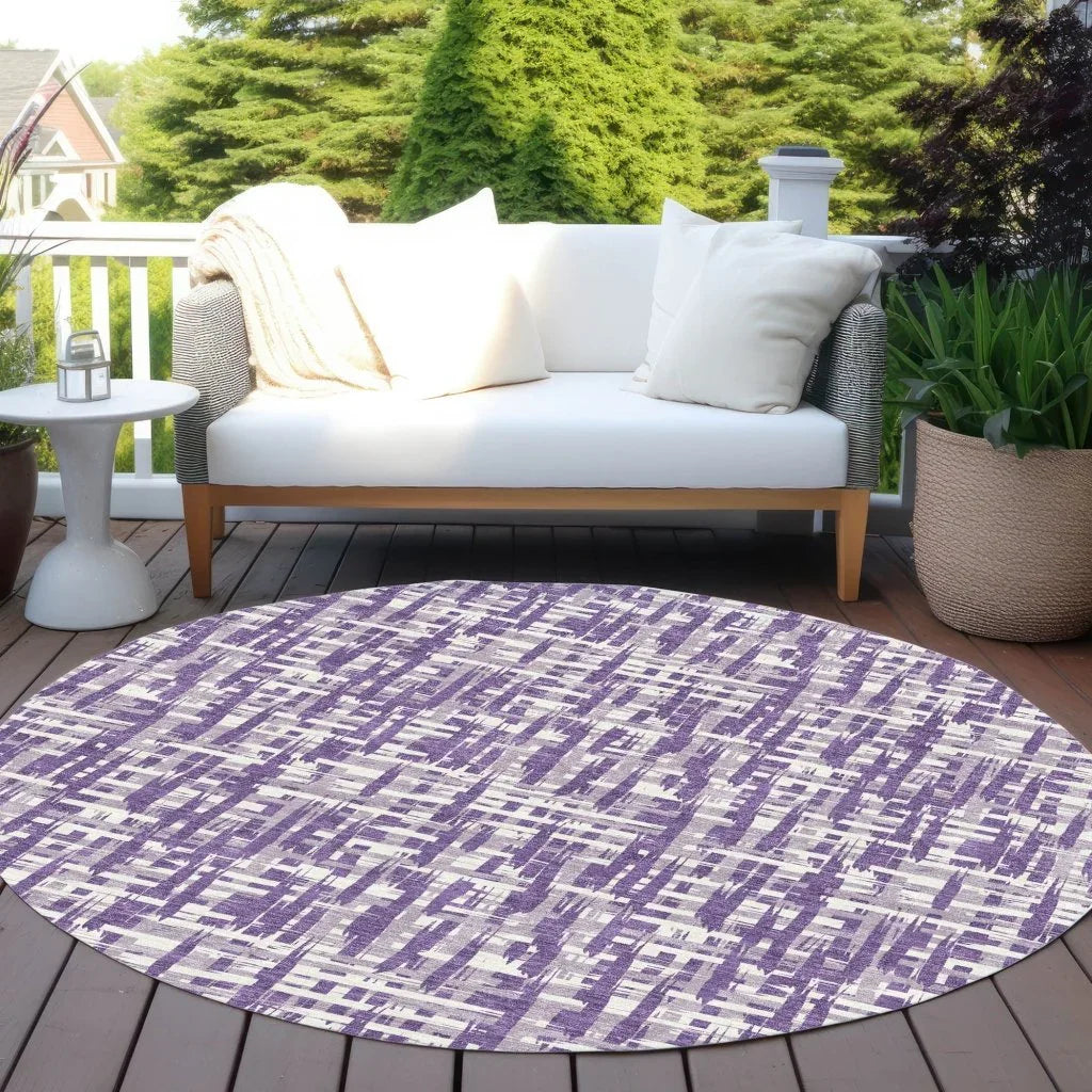 LOOMLAN Rugs Ayani Purple Washable Indoor-Outdoor Rug