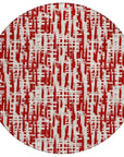 LOOMLAN Rugs Ayani Red Washable Indoor-Outdoor Rug