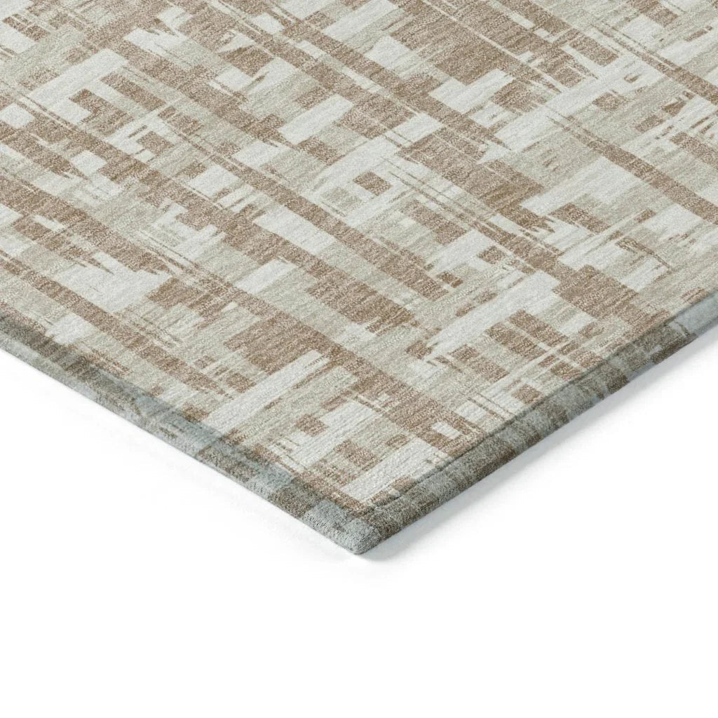 LOOMLAN Rugs Ayani Tan Washable Indoor-Outdoor Rug