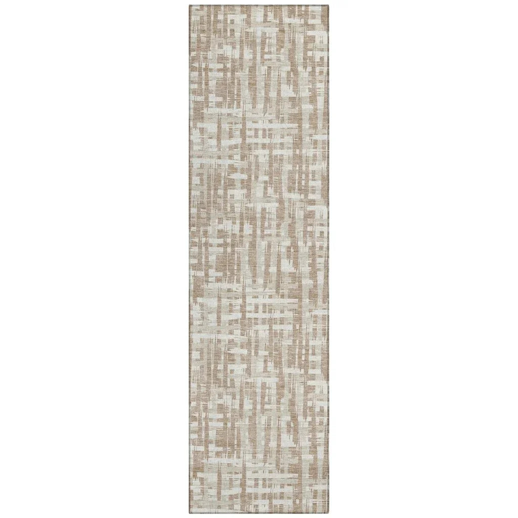 LOOMLAN Rugs Ayani Tan Washable Indoor-Outdoor Rug