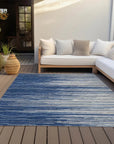 LOOMLAN Rugs Ayra Blue Washable Indoor-Outdoor Rug