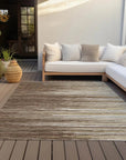 LOOMLAN Rugs Ayra Brown Washable Indoor-Outdoor Rug