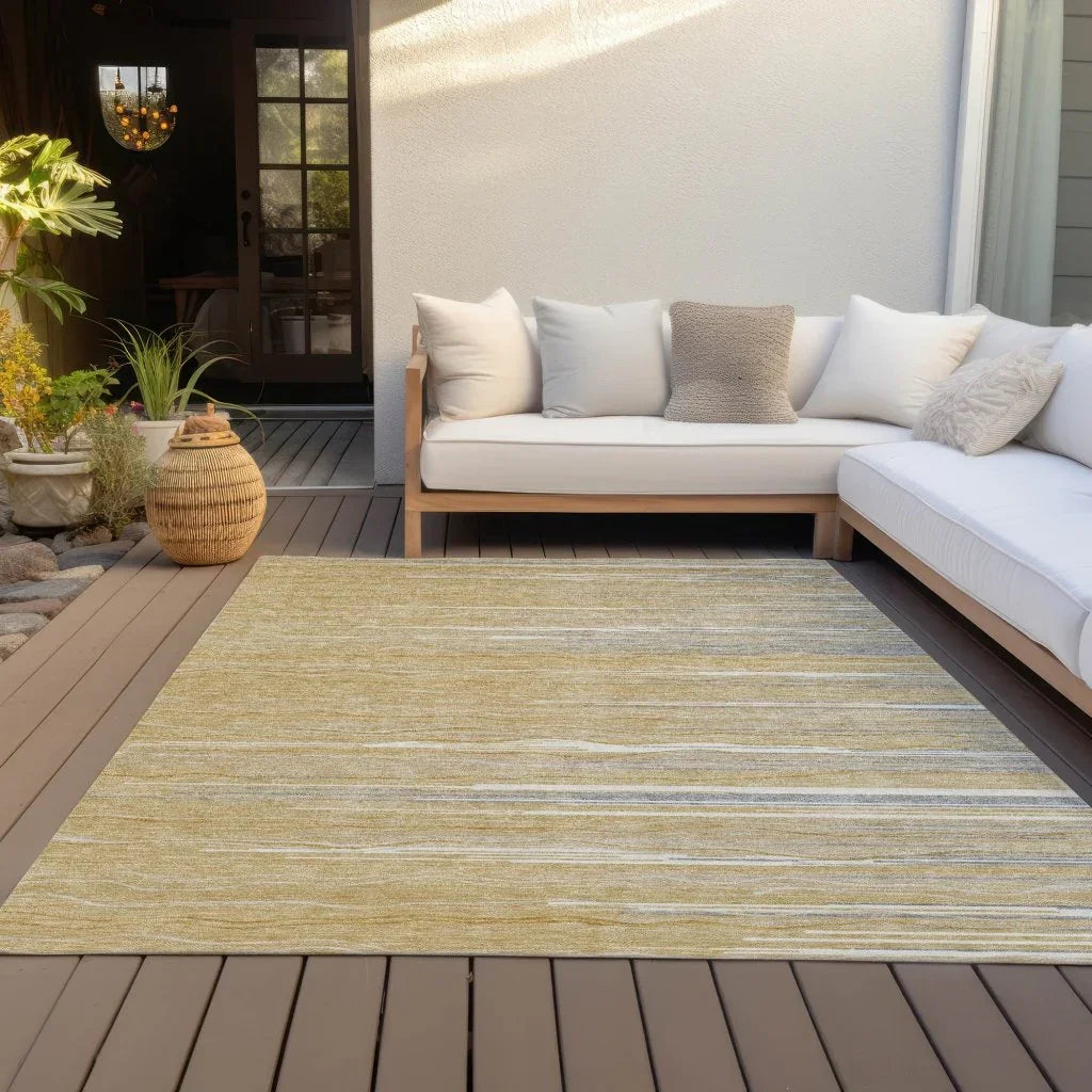 LOOMLAN Rugs Ayra Gold Washable Indoor-Outdoor Rug