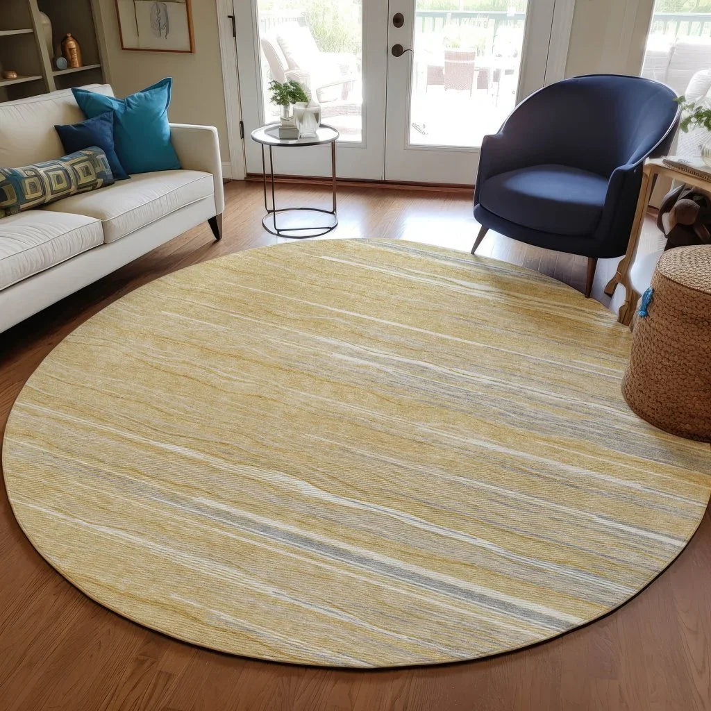 LOOMLAN Rugs Ayra Gold Washable Indoor-Outdoor Rug