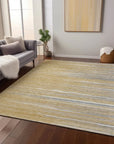 LOOMLAN Rugs Ayra Gold Washable Indoor-Outdoor Rug