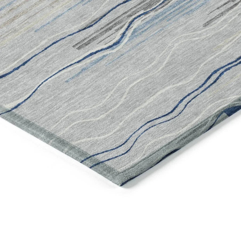 LOOMLAN Rugs Ayra Gray Washable Indoor-Outdoor Rug