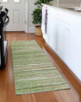LOOMLAN Rugs Ayra Green Washable Indoor-Outdoor Rug