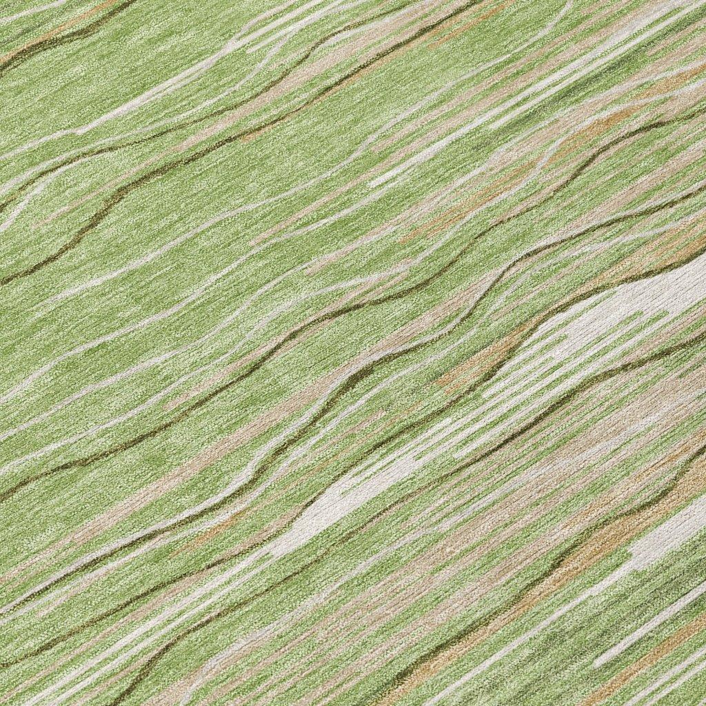 LOOMLAN Rugs Ayra Green Washable Indoor-Outdoor Rug