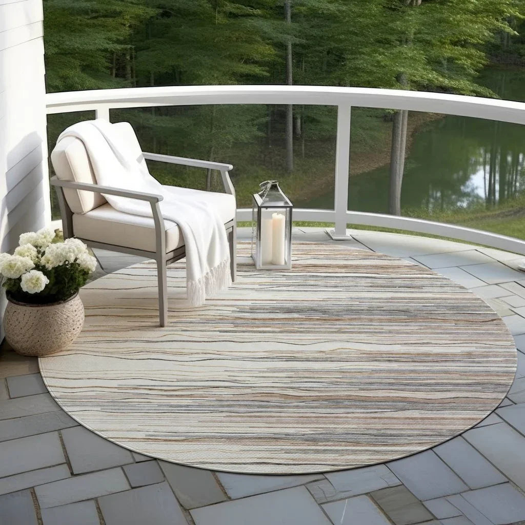 LOOMLAN Rugs Ayra Ivory Washable Indoor-Outdoor Rug