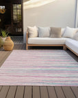 LOOMLAN Rugs Ayra Pink Washable Indoor-Outdoor Rug