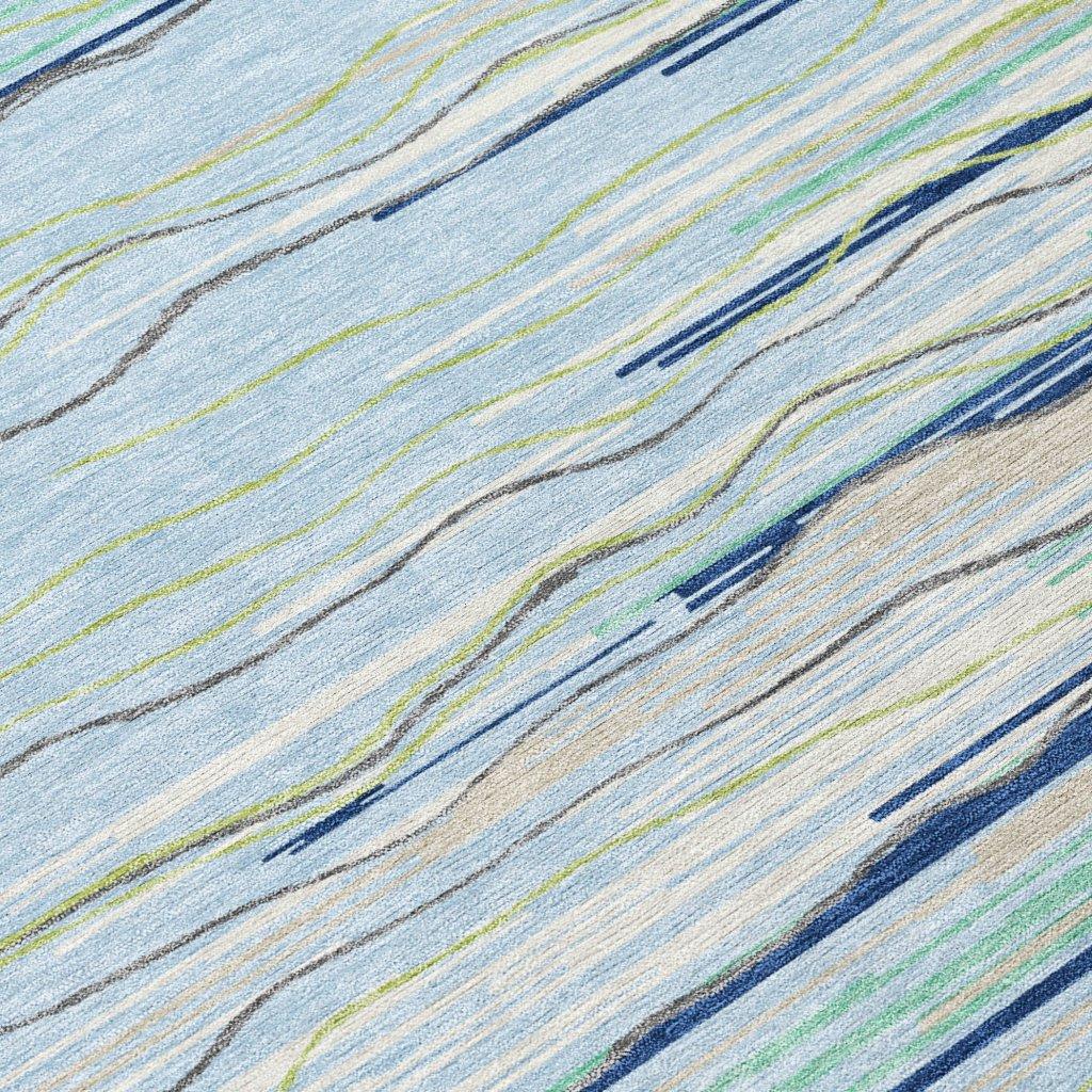 LOOMLAN Rugs Ayra Sky Washable Indoor-Outdoor Rug