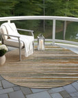 LOOMLAN Rugs Ayra Taupe Washable Indoor-Outdoor Rug