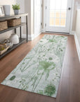 LOOMLAN Rugs Azaleth Green Washable Indoor-Outdoor Rug