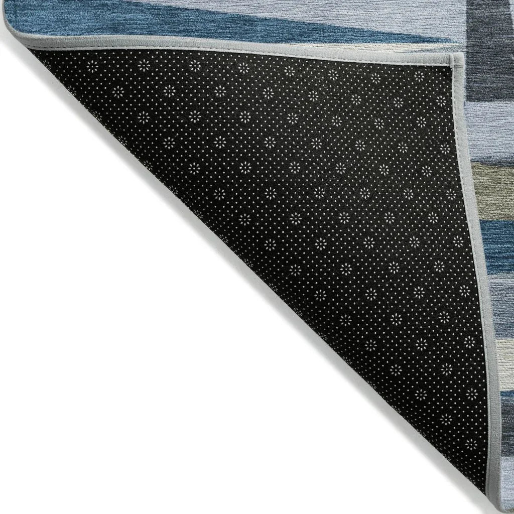 LOOMLAN Rugs Azura Blue Washable Indoor-Outdoor Rug